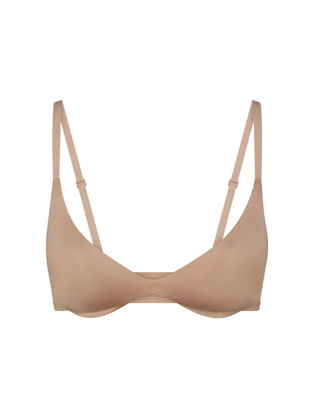 SKIMS Wireless Form Push-Up Plunge Bra NWT | Clay | 36B
